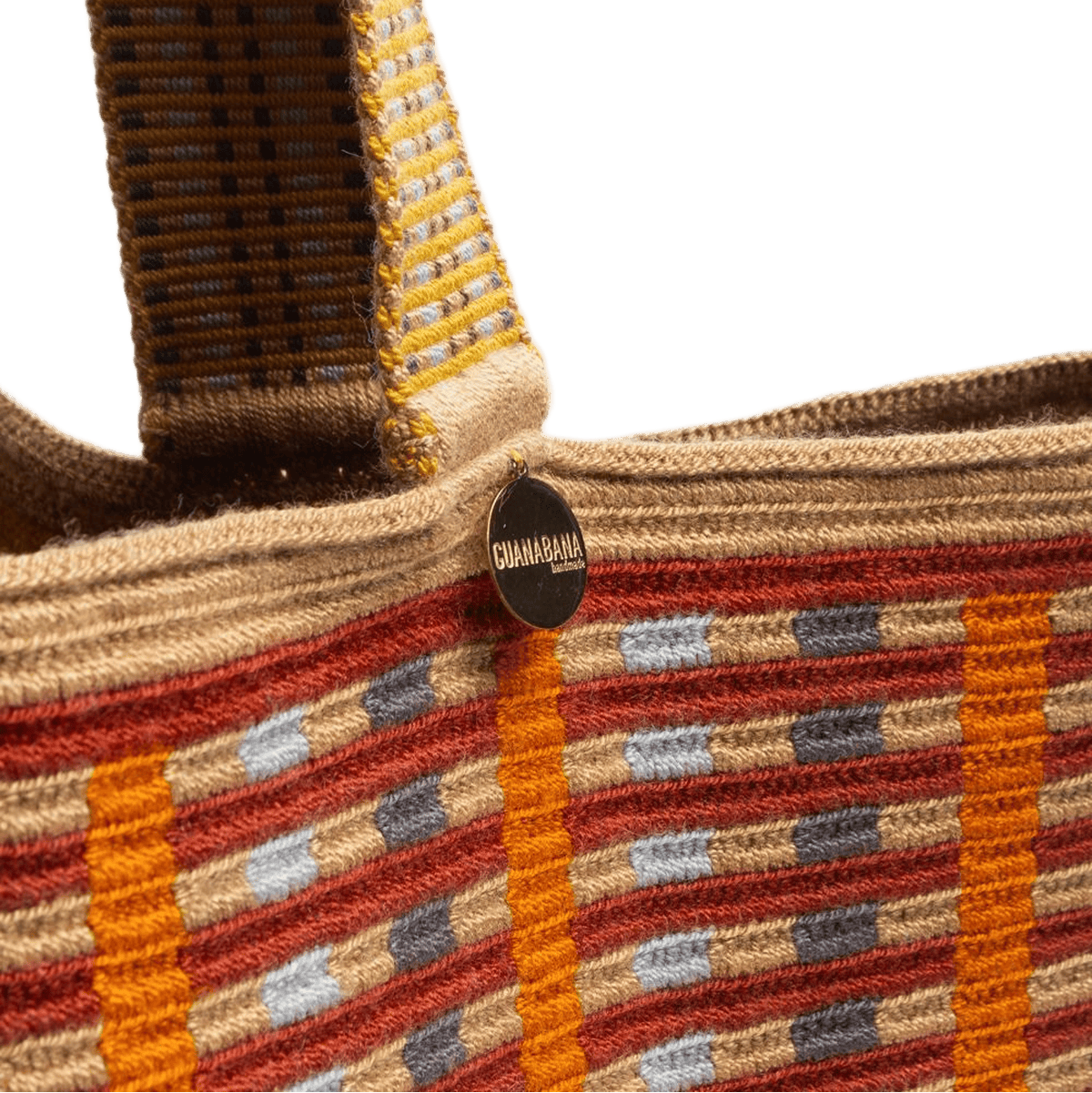 Tote Bag - COCKATOO - Mustard & Beige