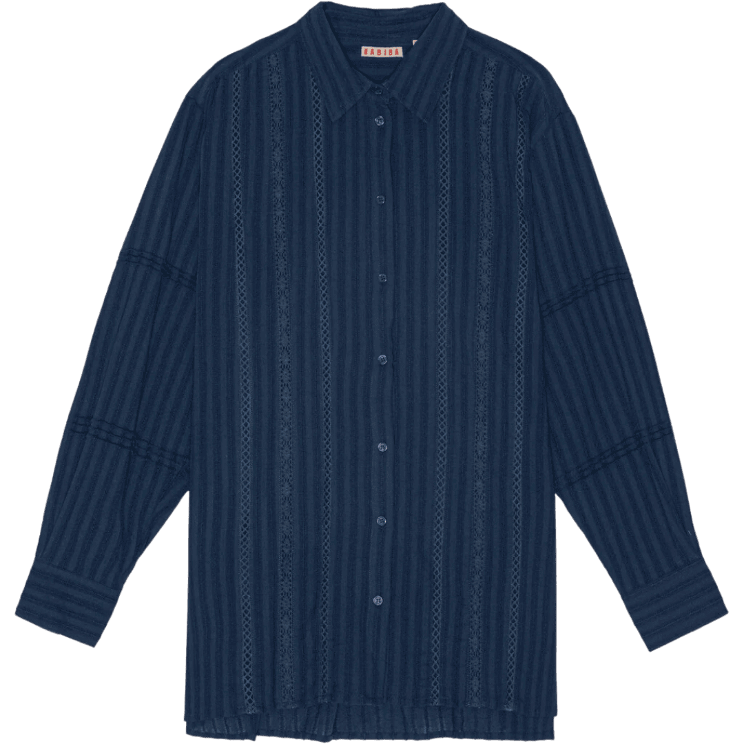 Laura Oversize Skjorte - Øko Bomuld - Indigo