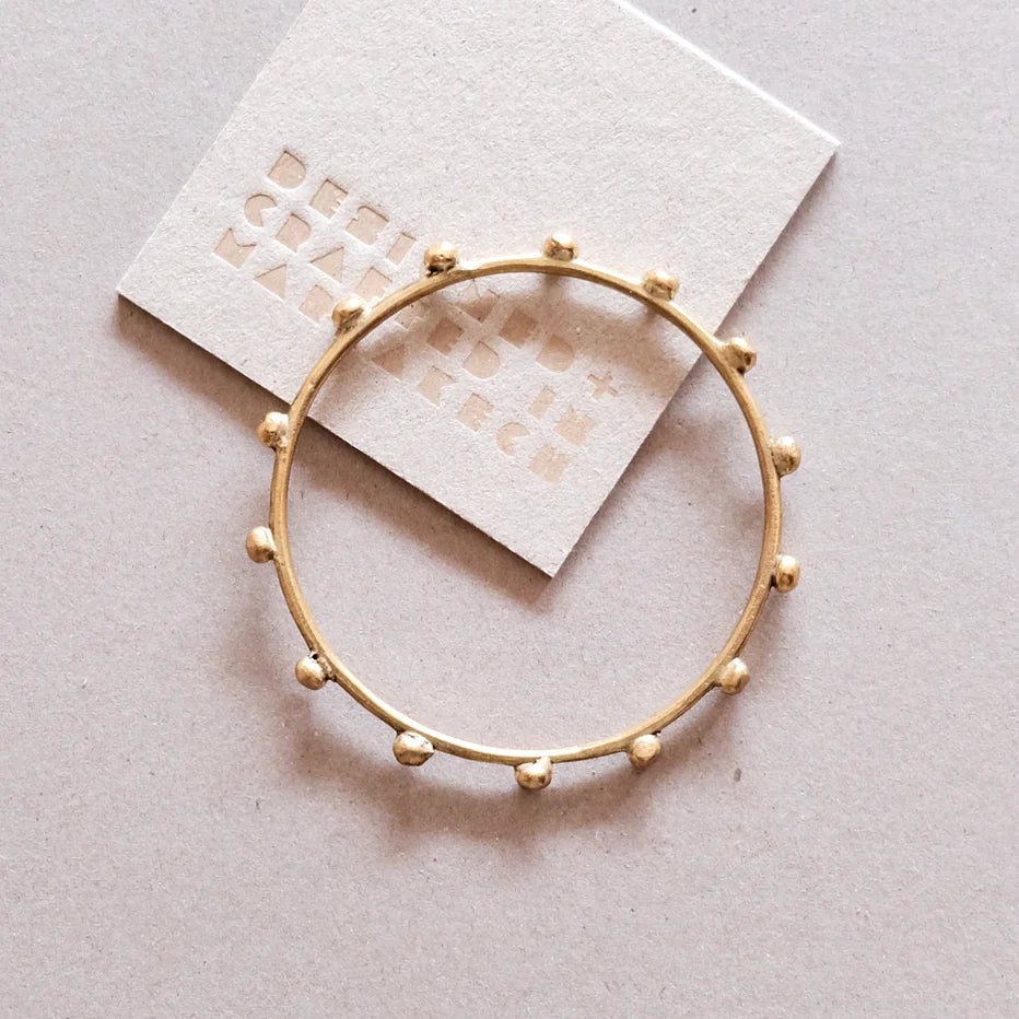 Hebba Thin Bangle Armbånd - Messing