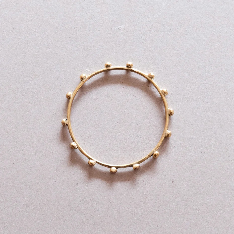 Hebba Thin Bangle Armbånd - Messing