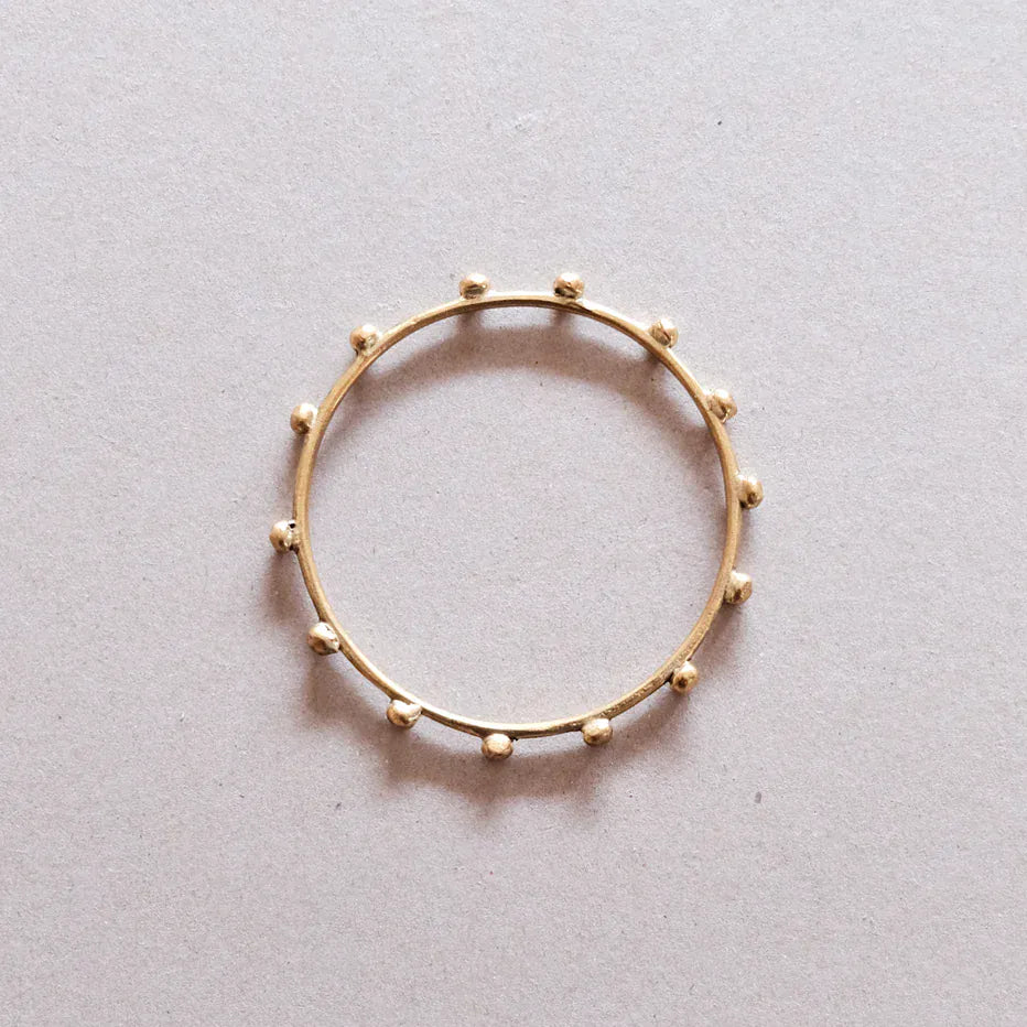 Hebba Thin Bangle Armbånd - Messing
