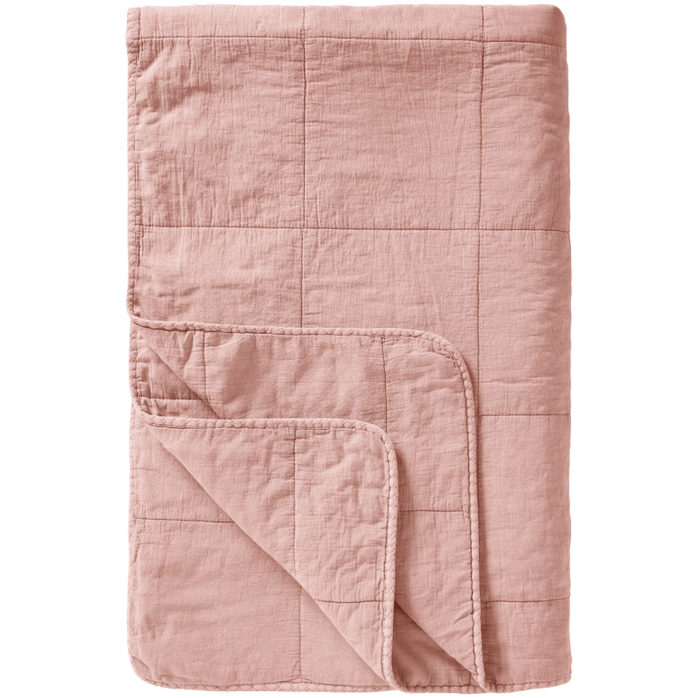 Lyserød quilt tæppe i bomuld fra Ib Laursen