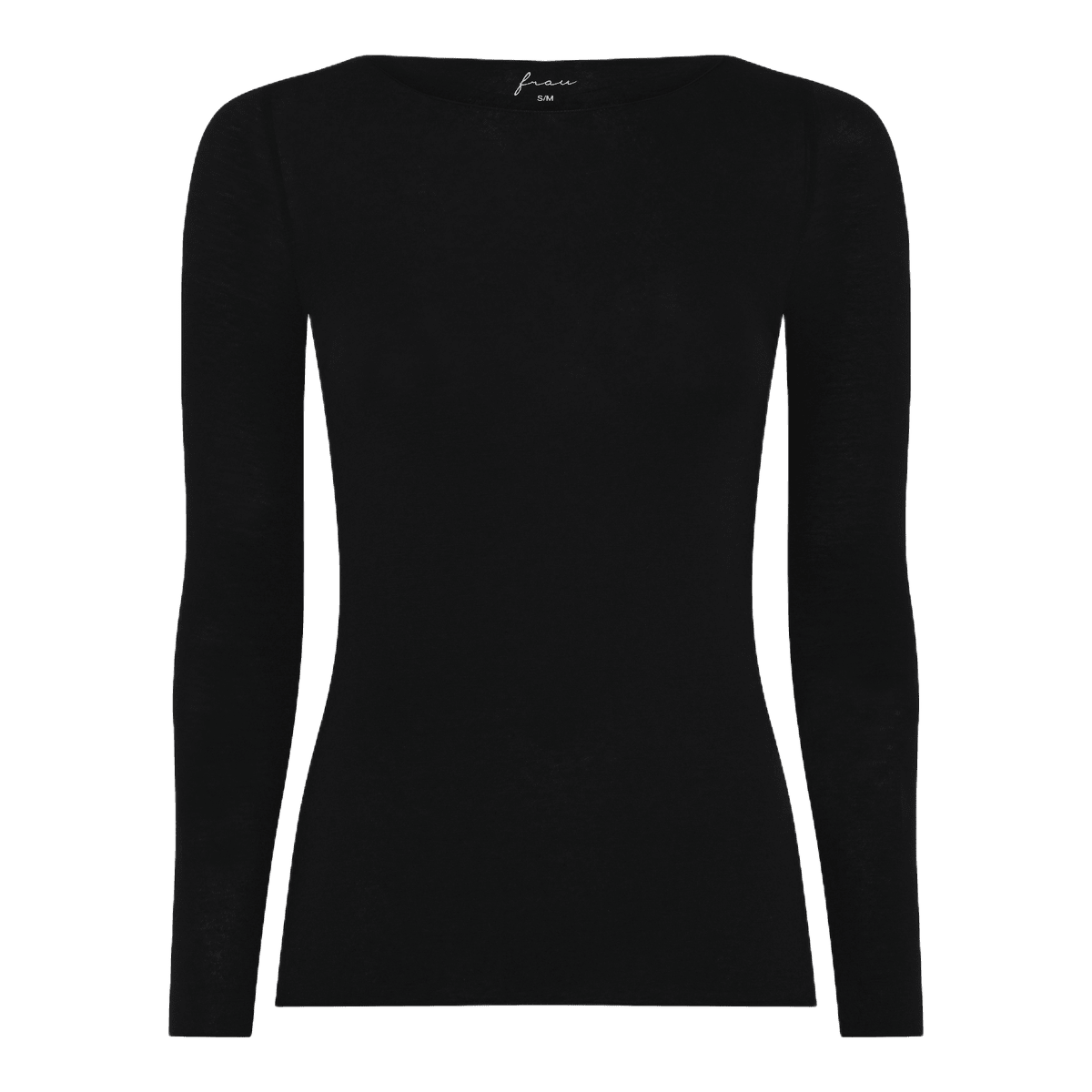 Lima er en langærmet bluse fra FRAU med boatneck hals. Denne er i sort