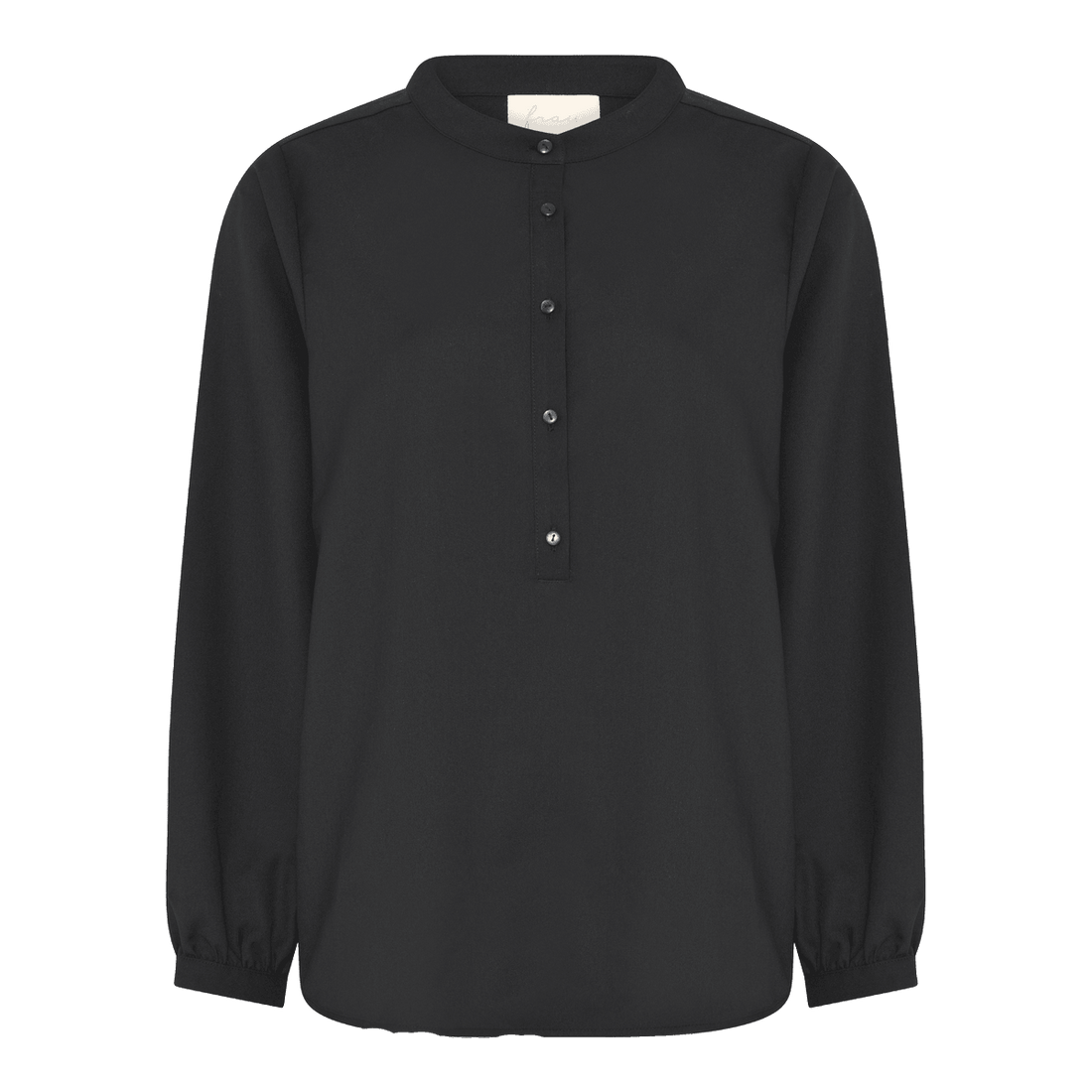 Madrid langærmet skjorte fra FRAU i sort uldmix