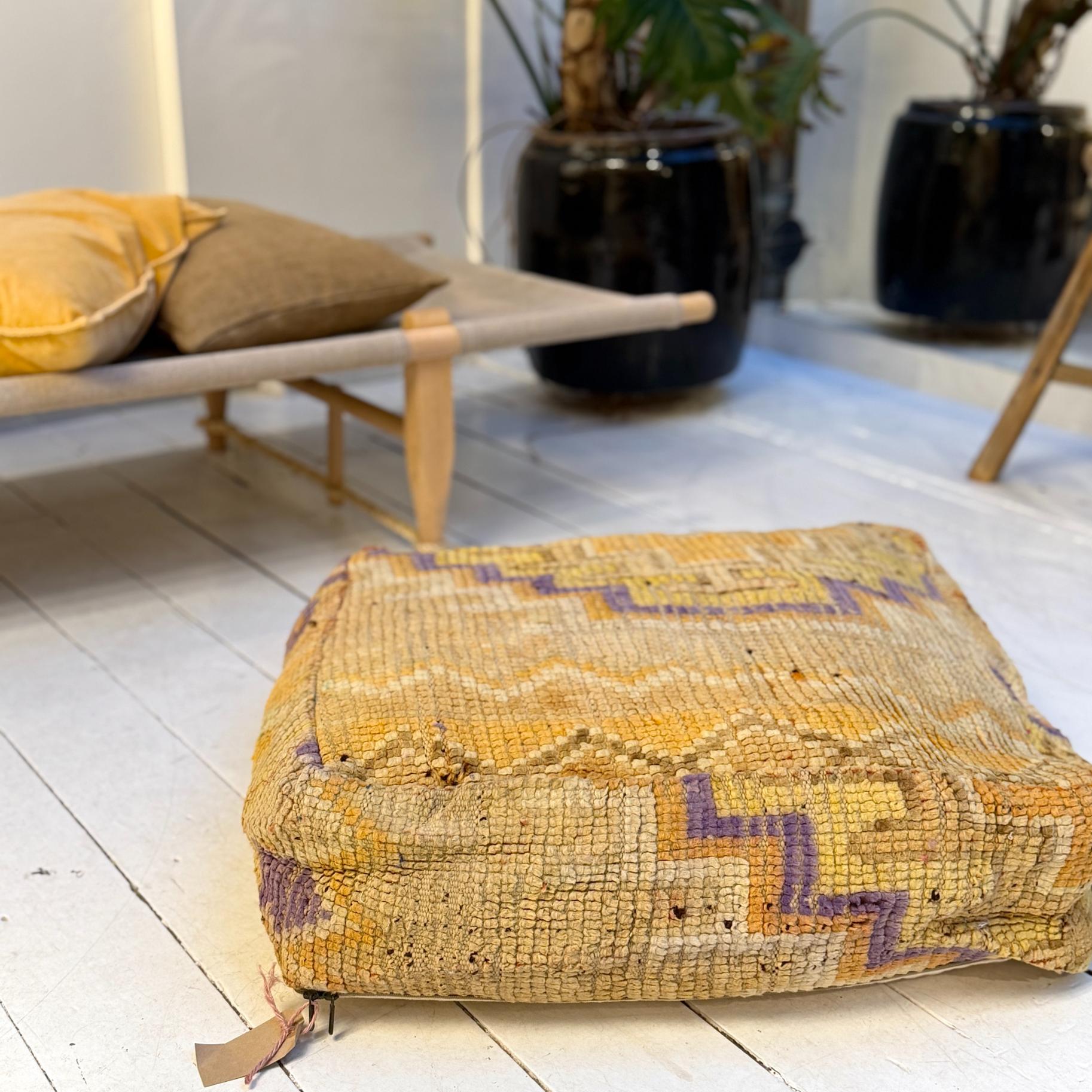 Vintage Marokkansk Puf Betræk - Unika