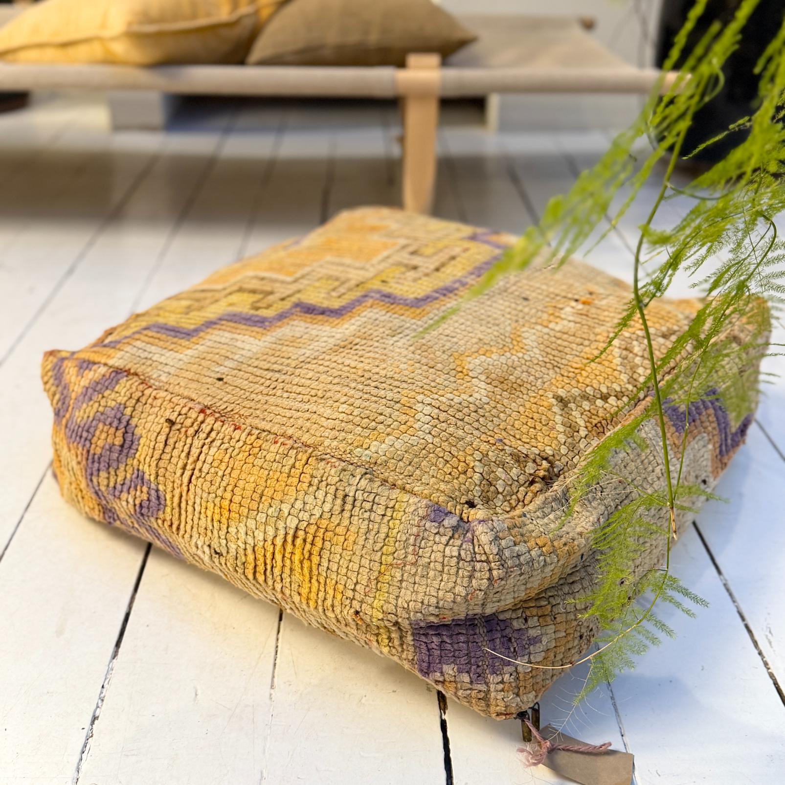 Vintage Marokkansk Puf Betræk - Unika