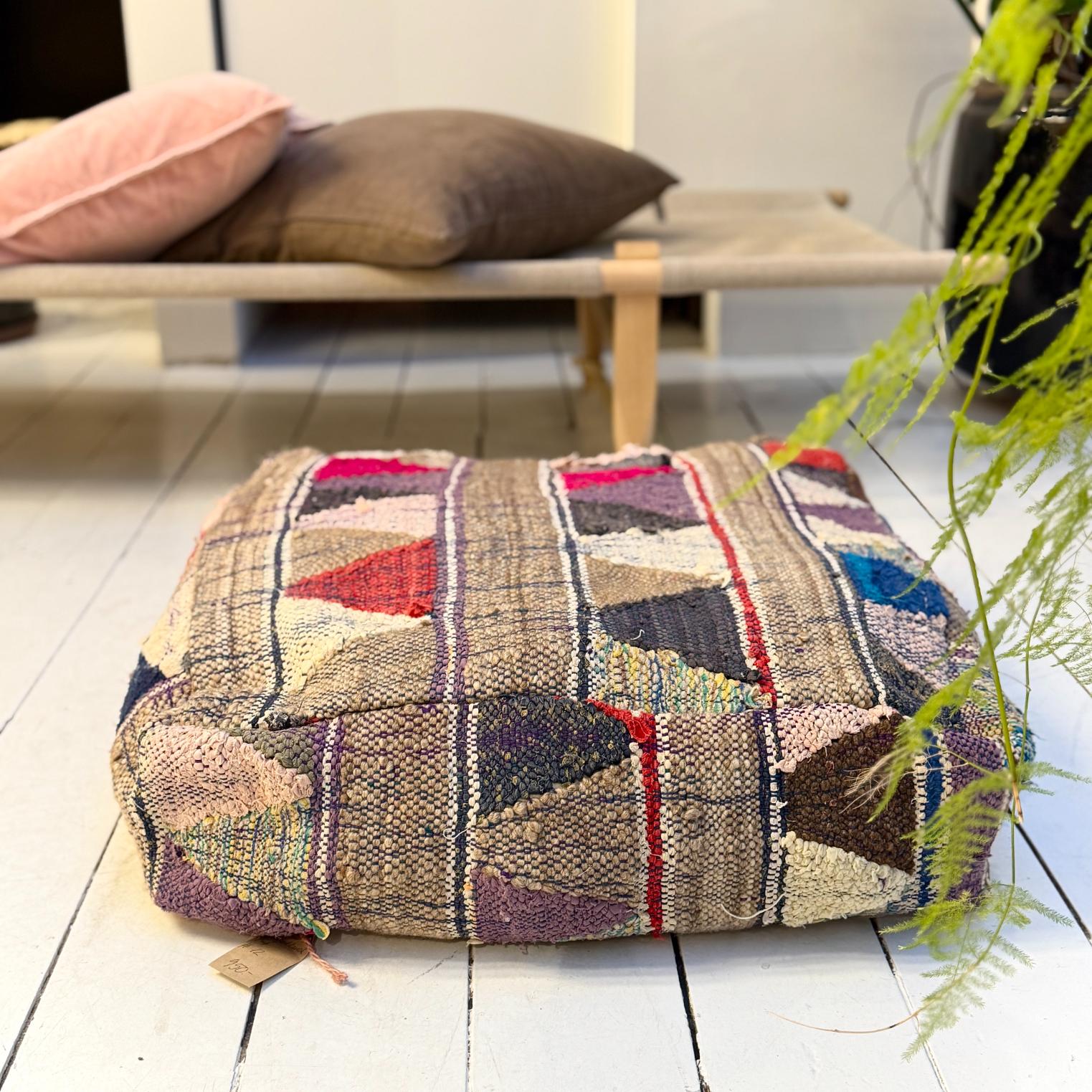 Vintage Marokkansk Puf Betræk - Unika