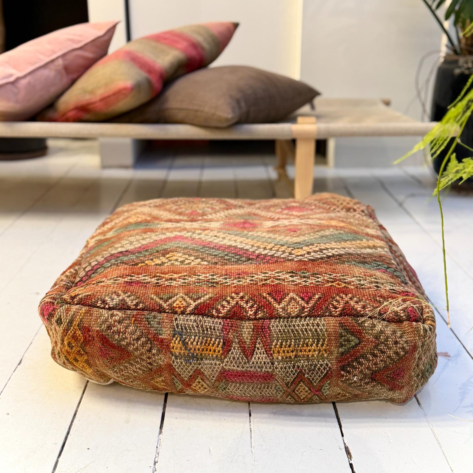 Vintage Marokkansk Puf Betræk - Unika