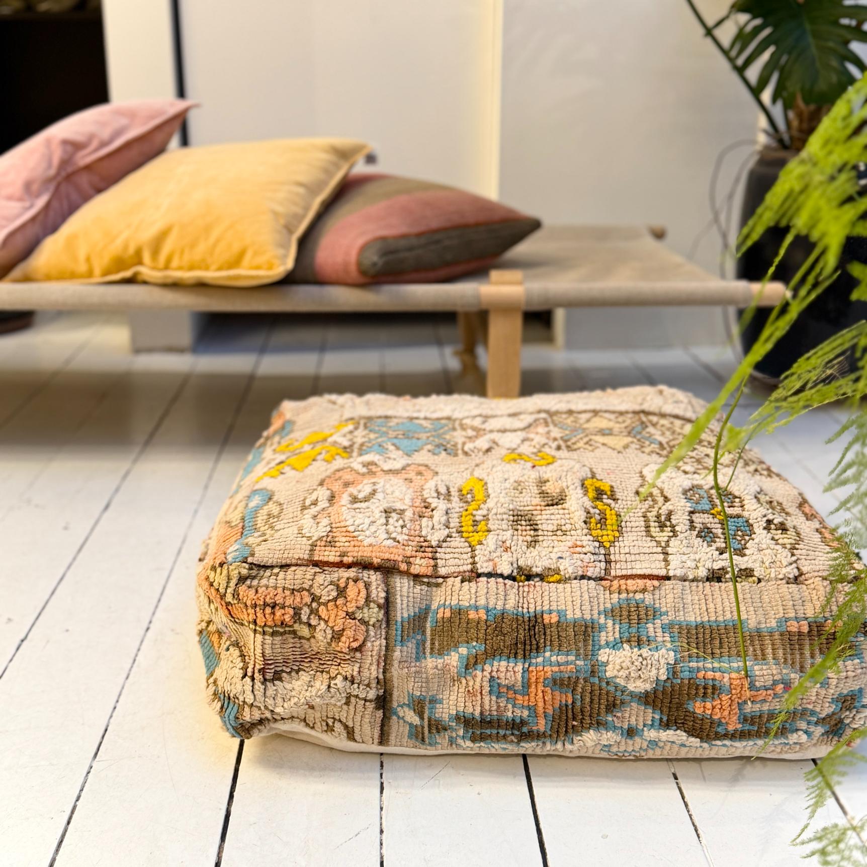 Vintage Marokkansk Puf Betræk - Unika