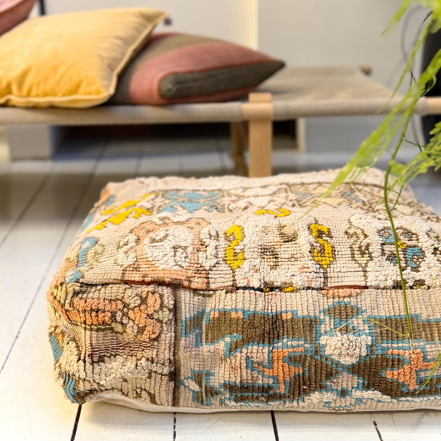 Vintage Marokkansk Puf Betræk - Unika