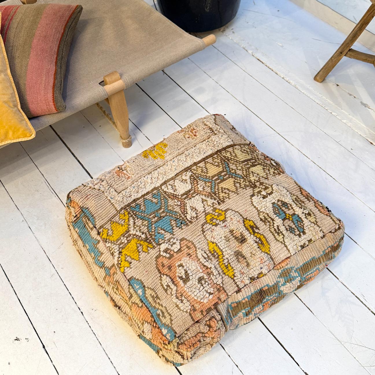 Vintage Marokkansk Puf Betræk - Unika