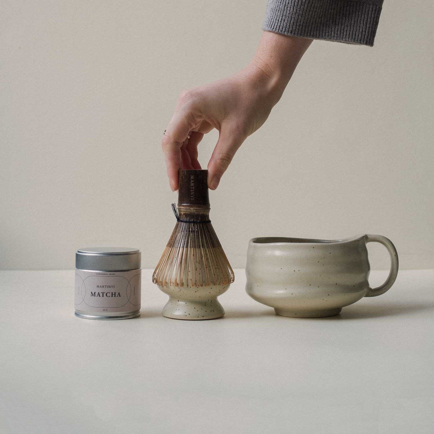 Keramikholder Til Matcha Bambuspisk