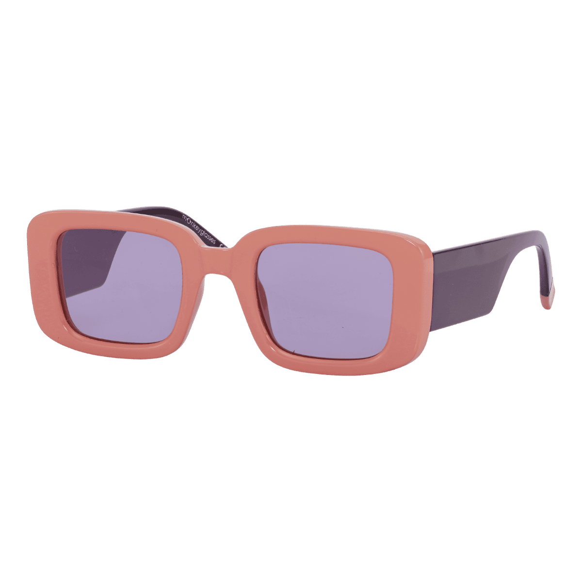 MonkeyGlasses By Sarah Grünewald plie solbrillen er en klassisk aflang brille med lyserøde farver