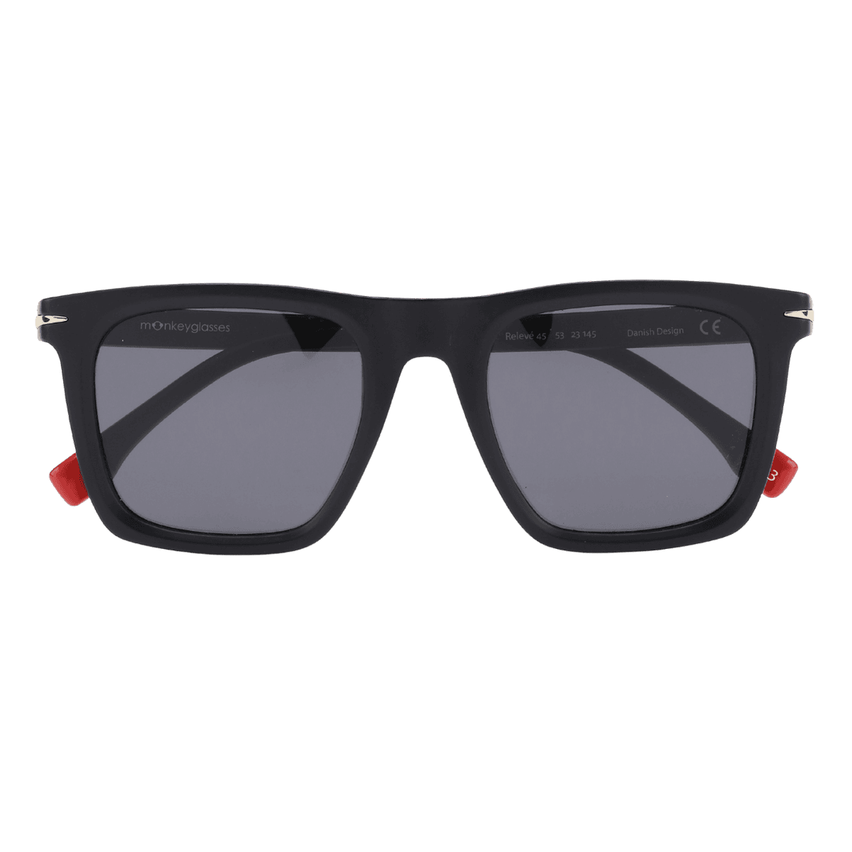 MonkeyGlasses By Sarah Grünewald releve solbrillen er en klassisk firkantet brille med sorte farver