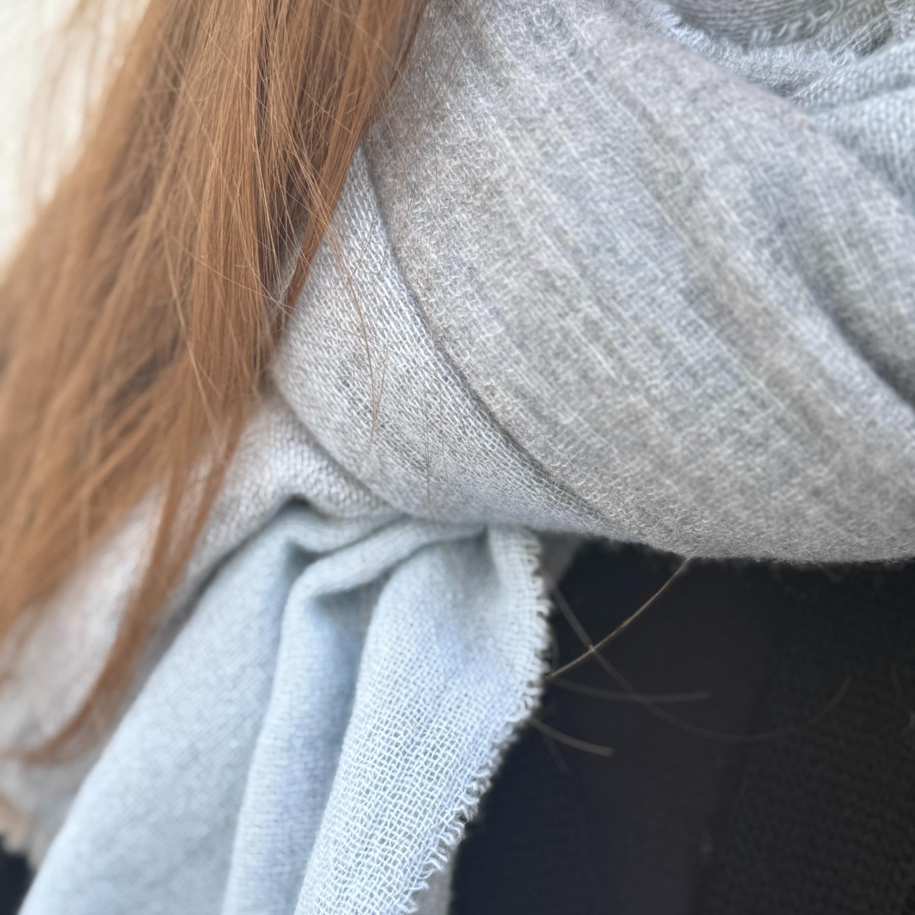 Fernando Tørklæde - Uld - Skyblue Greyish