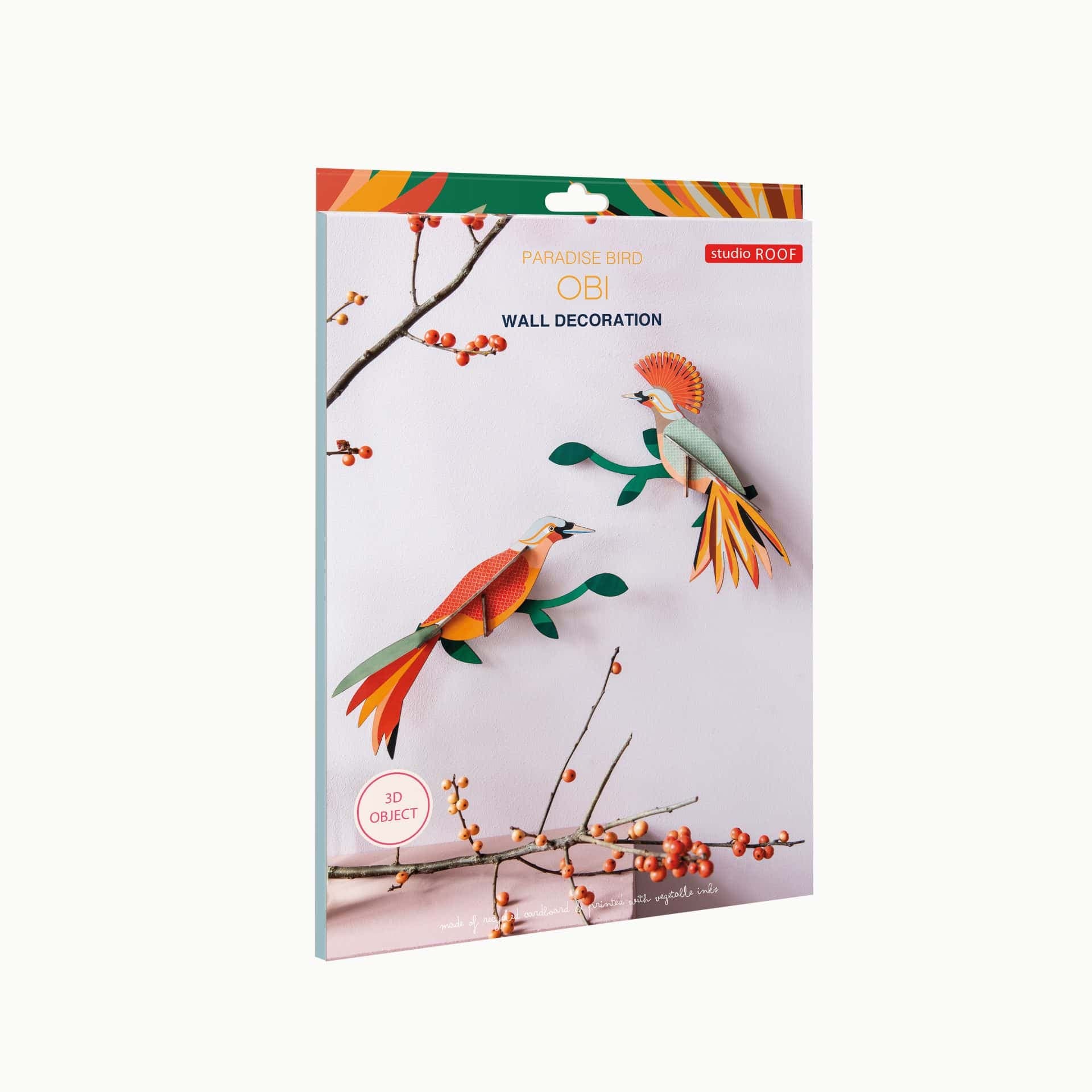 Vægdekoration paradise bird. 3D object til væggen