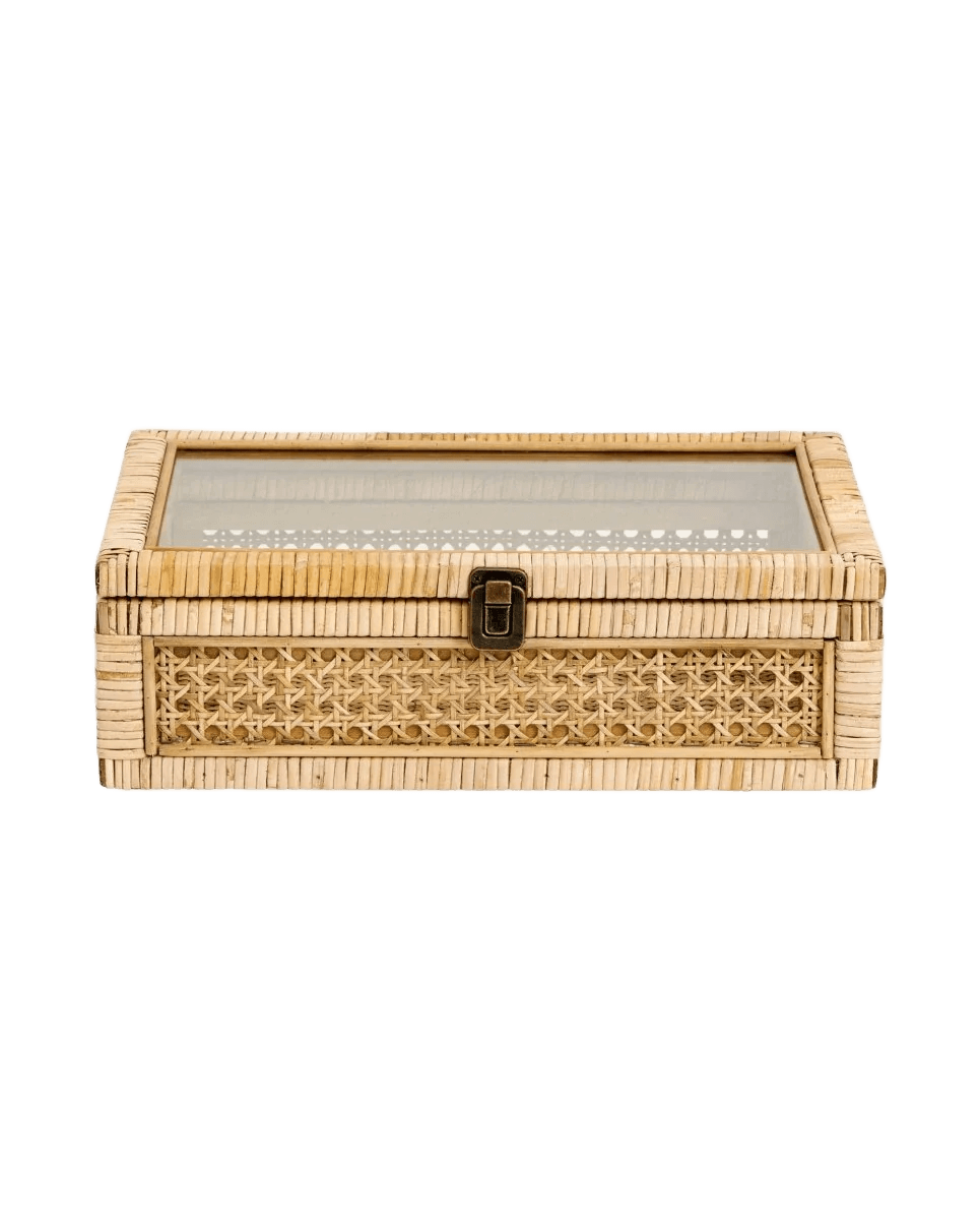 CASE Skrin m. Glaslåg - Rattan