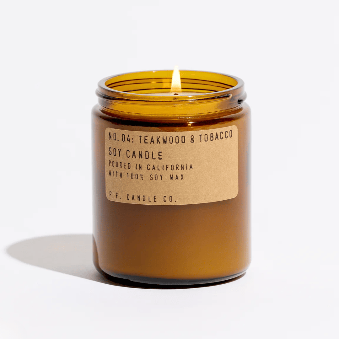 Vegansk Soya Duftlys - No. 04 Teakwood & Tobacco