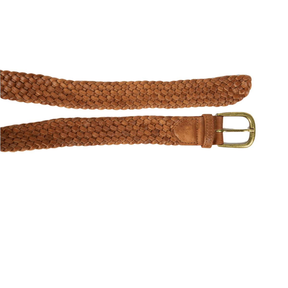 Flettet læderbælte &