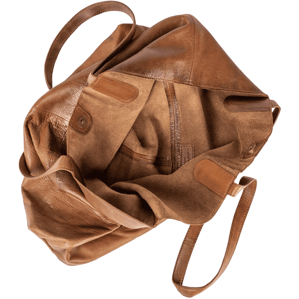 Marlo tasken er en totebag i læder fra ReDesigned. Denne er i farven walnut, som er en mørkebrun læder