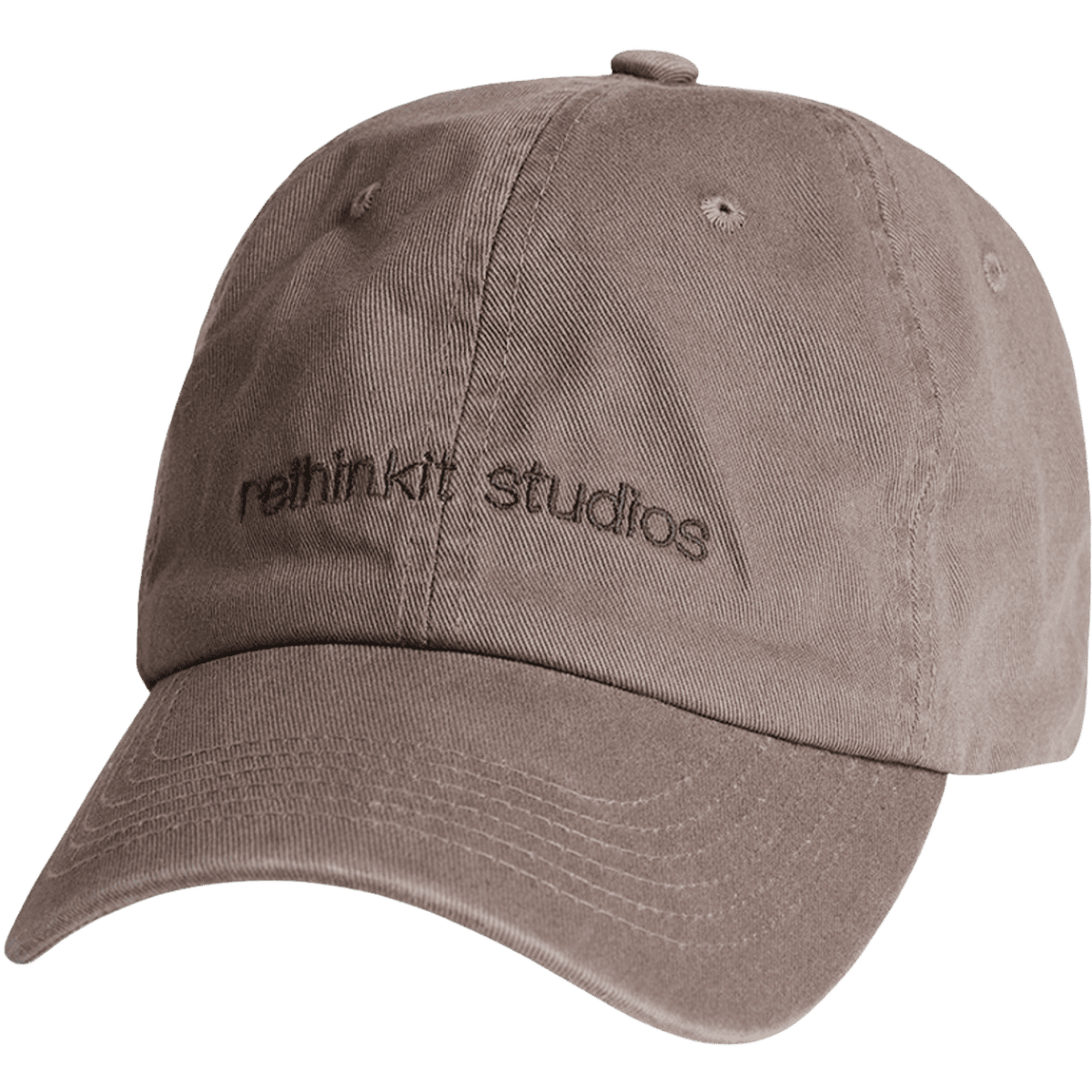 Klassisk brun kasket i canvas med regulær pasform og ton-i-ton logo.