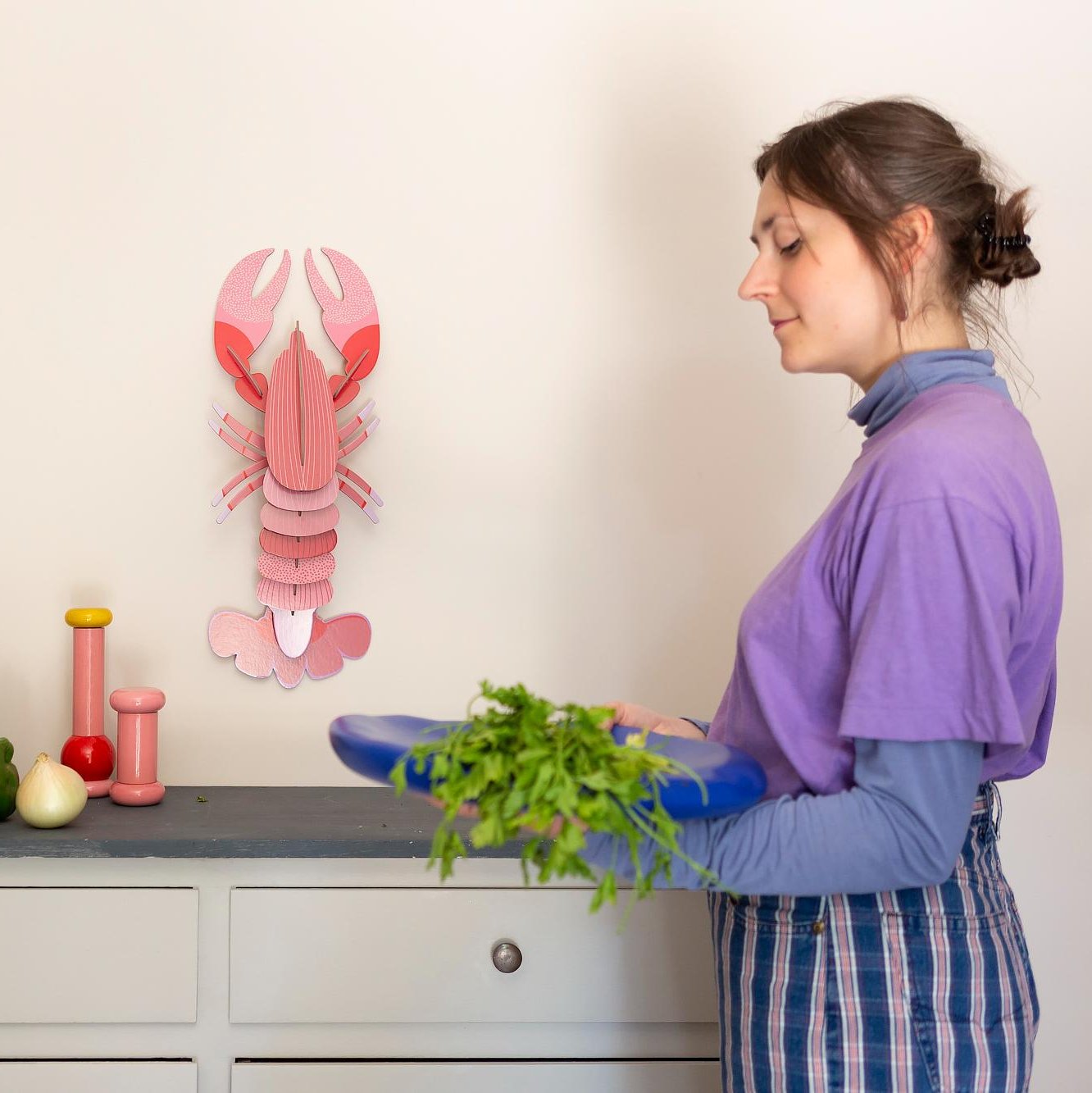 Vægdekoration - Pink Lobster DELUXE