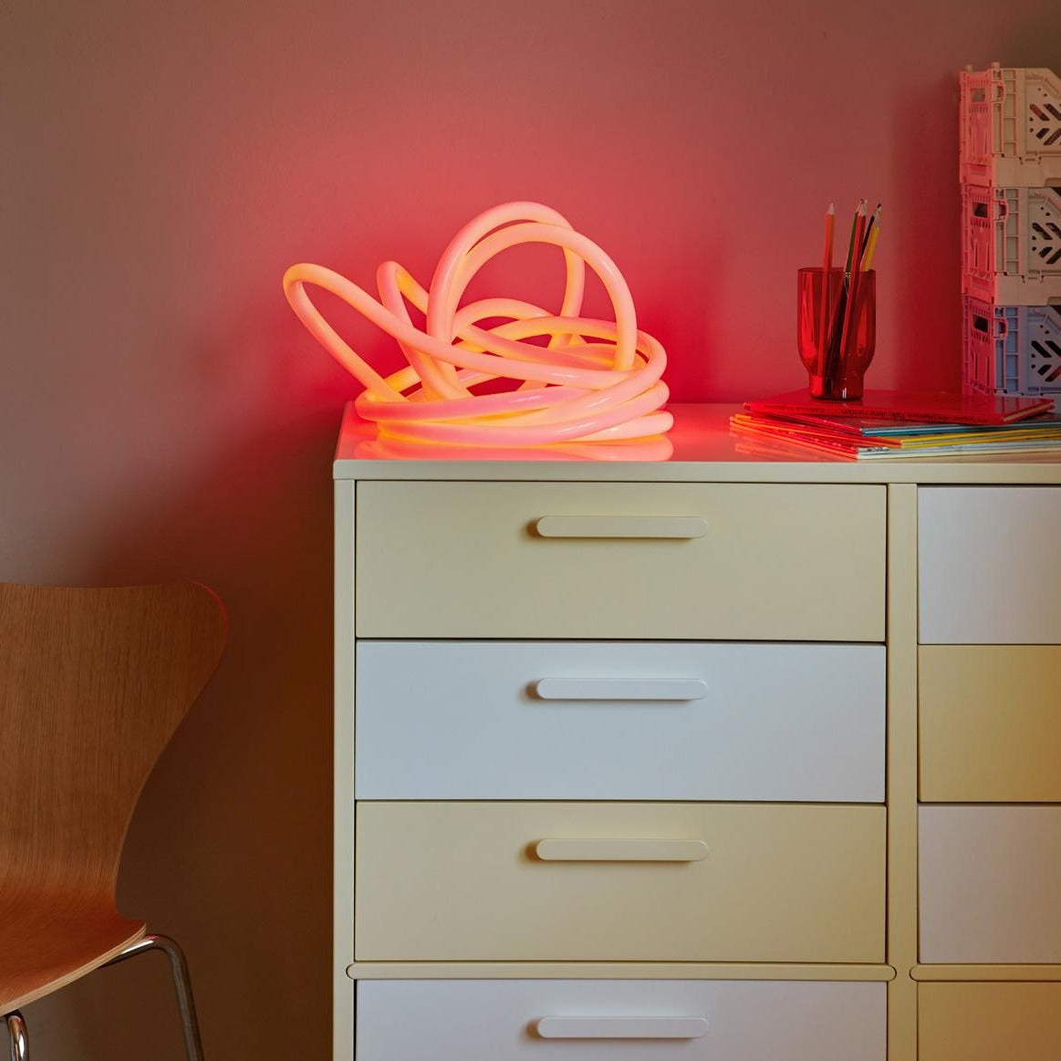 Flex Tube Lampe 5 meter - Warm Red