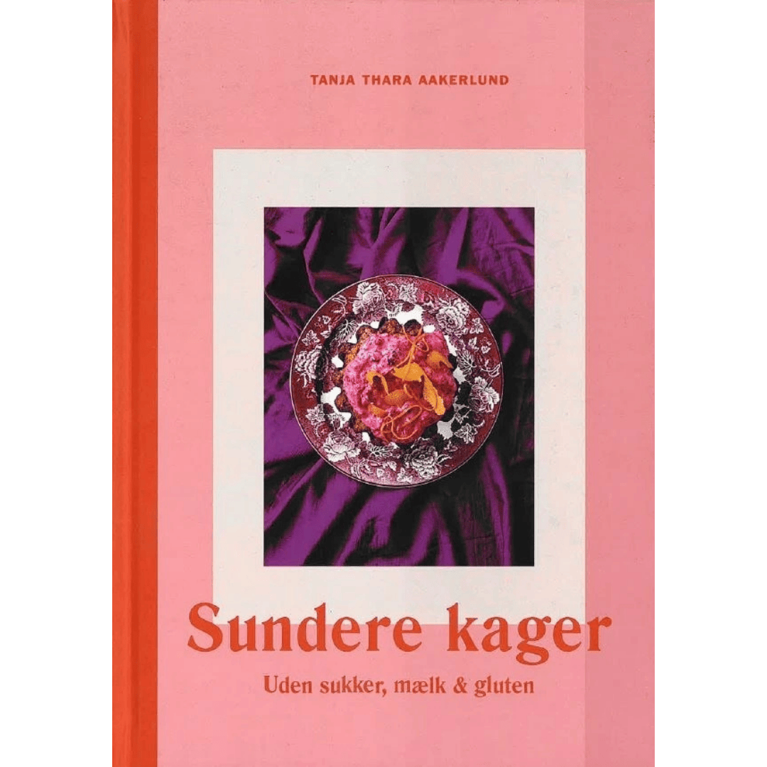 En kagebog af Tanja Thara Aakerlund der handler om at lave sundere kager uden sukker, mælk og gluten