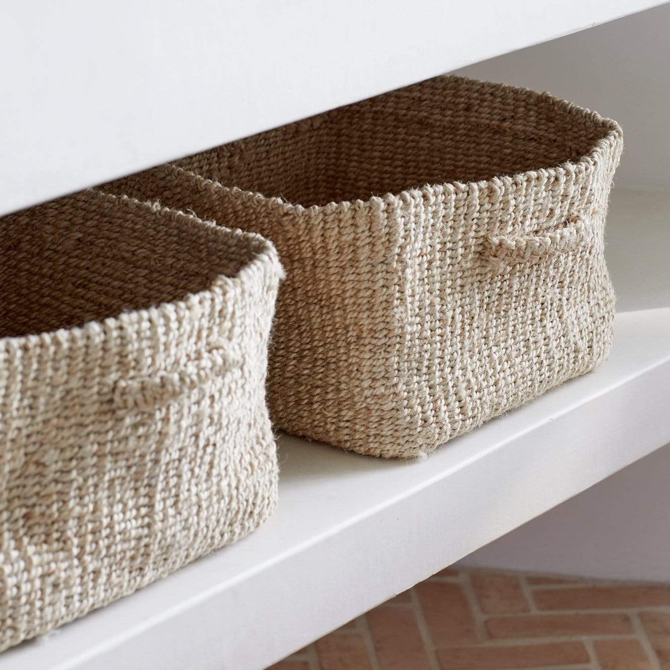 Sona Firkantet Kurv - Jute - Natural