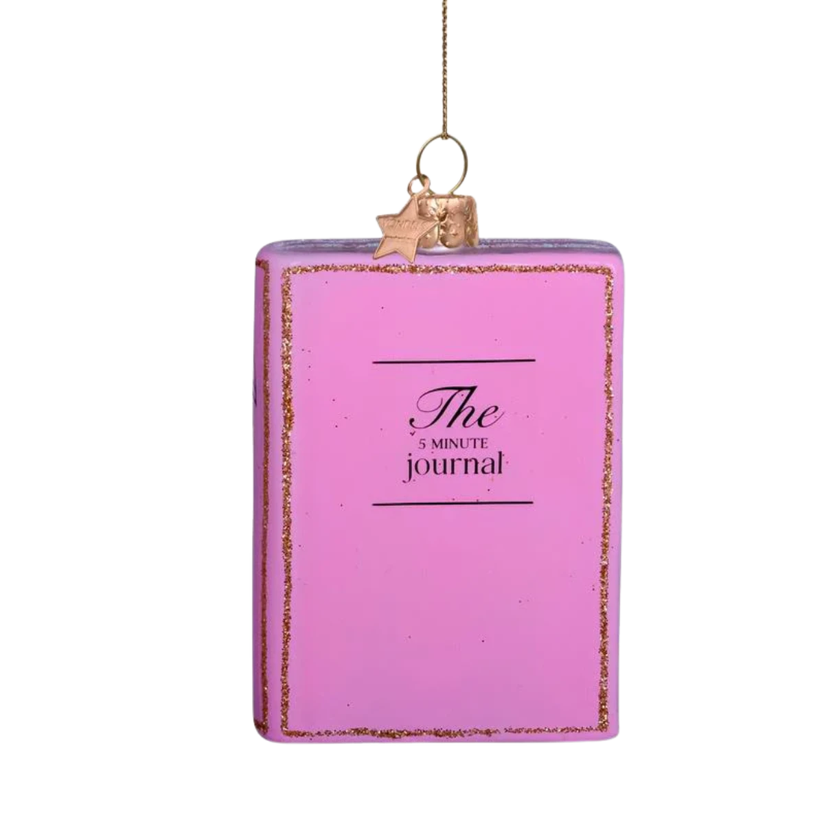 The 5 minute journal som pink julekugle