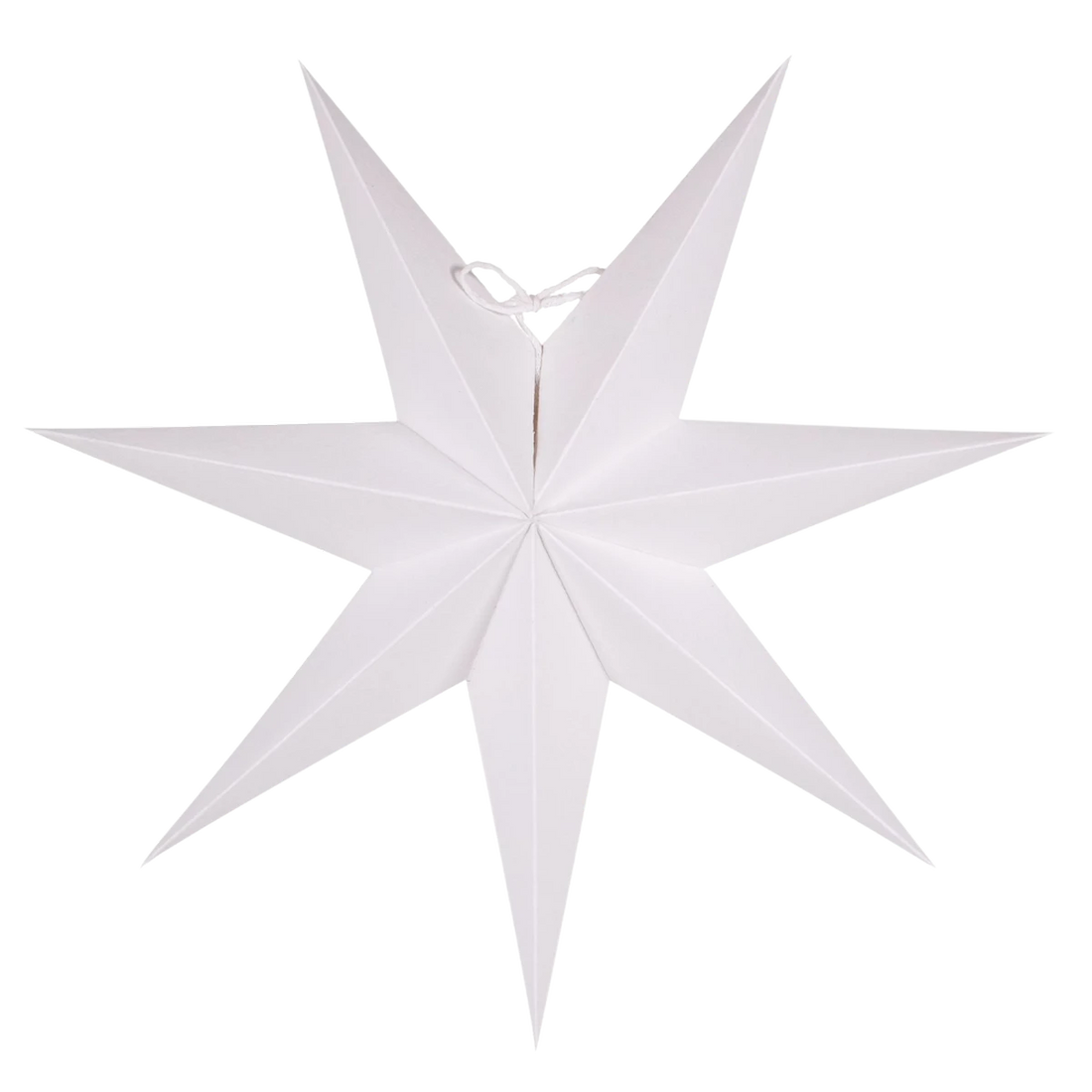 Greta, Papirstjerne i hvid, håndlavet julestjerne i 3 størrelser,  fra Watt & Veke