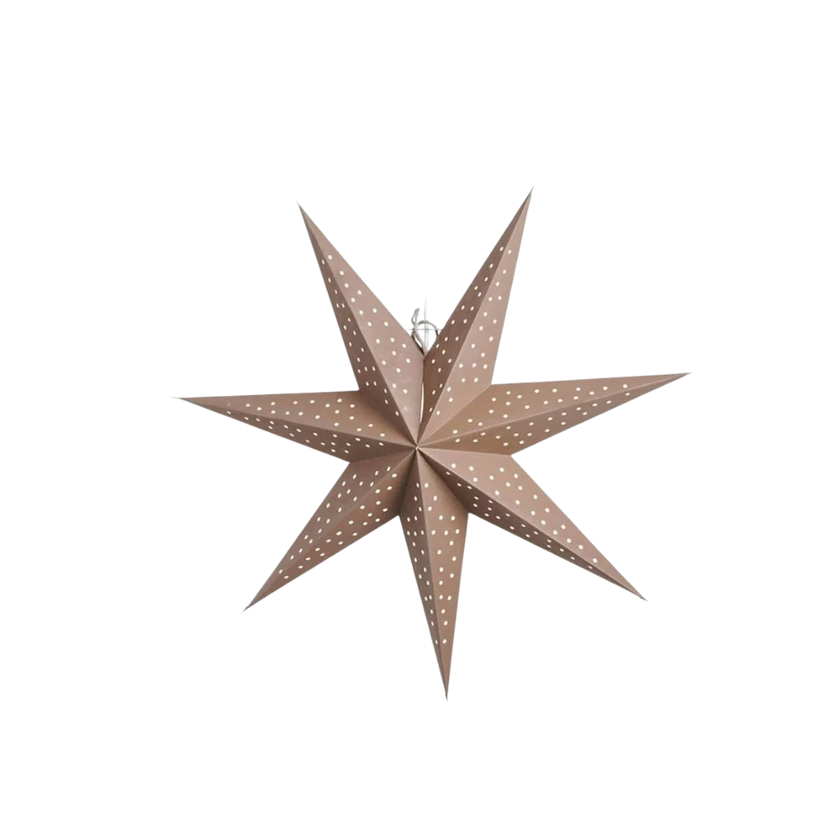 Papirstjernen Stella 60 Beige har med sine lige linjer fået en blødere og varmere fremtoning i sin lyse, naturtonede nuance. Omfavn lyset, der skinner gennem denne julestjernes håndslåede små huller. En håndfoldet, klassisk adventsstjerne til det moderne, skandinaviske hjem.