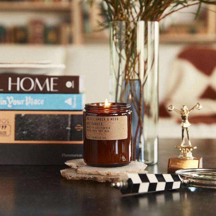 Soyalys fra P.F candles. lang brændetid, vegansk lys.