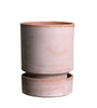 Håndlavet rå terracotta potte med potteskjuler, med dræn  fra Bergs Potter