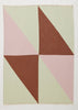 Stort plaid fra JOU QUILTS i lyserød og brune farver
