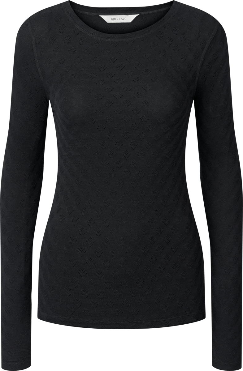 Gai+Lisva, Fermi Silke Bluse, Limo Black