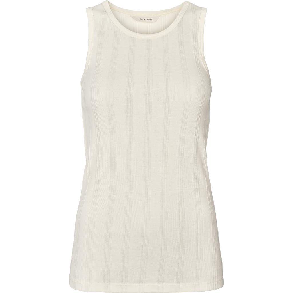 Gai+Lisva tanktop i 100 % bomuld og i en fin off white farve