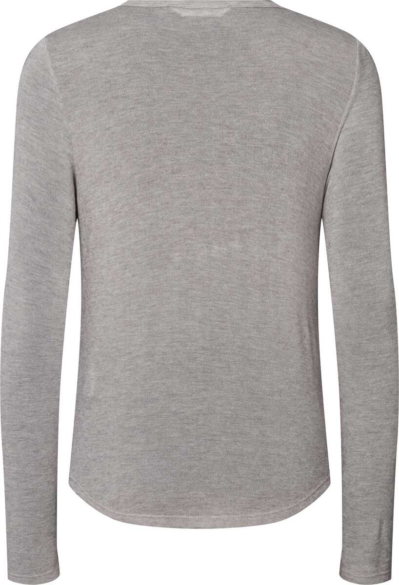Gai & Lisva, Thyra Basis Uld Bluse, Light Grey Melange
