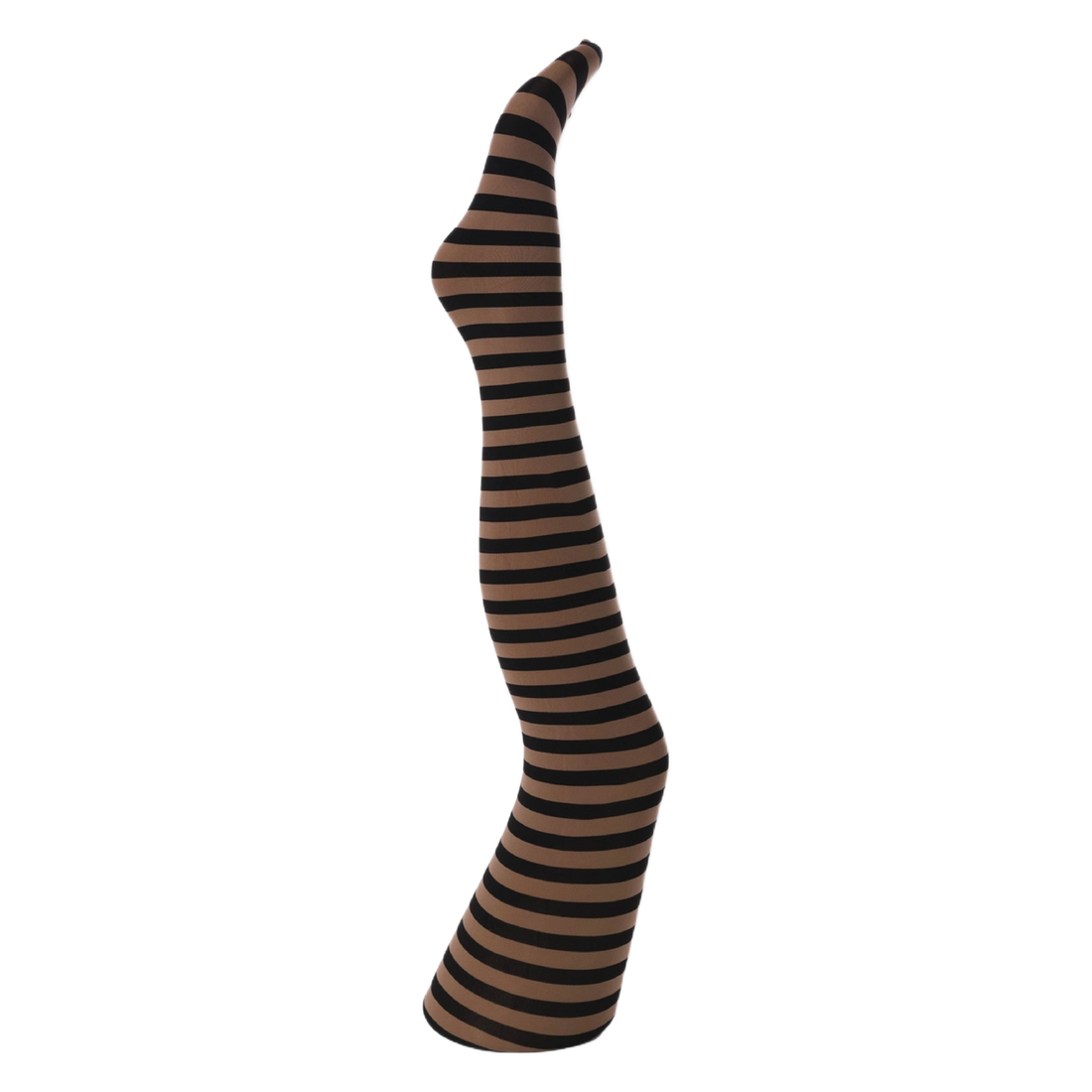 Klara Strømpebukser - Camel and black stripe