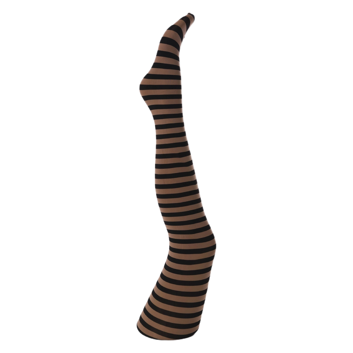 Klara Strømpebukser - Camel and black stripe