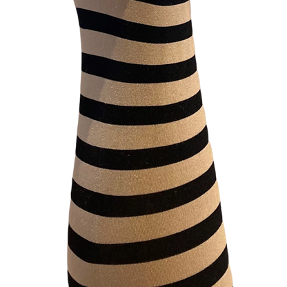 Klara Strømpebukser - Camel and black stripe