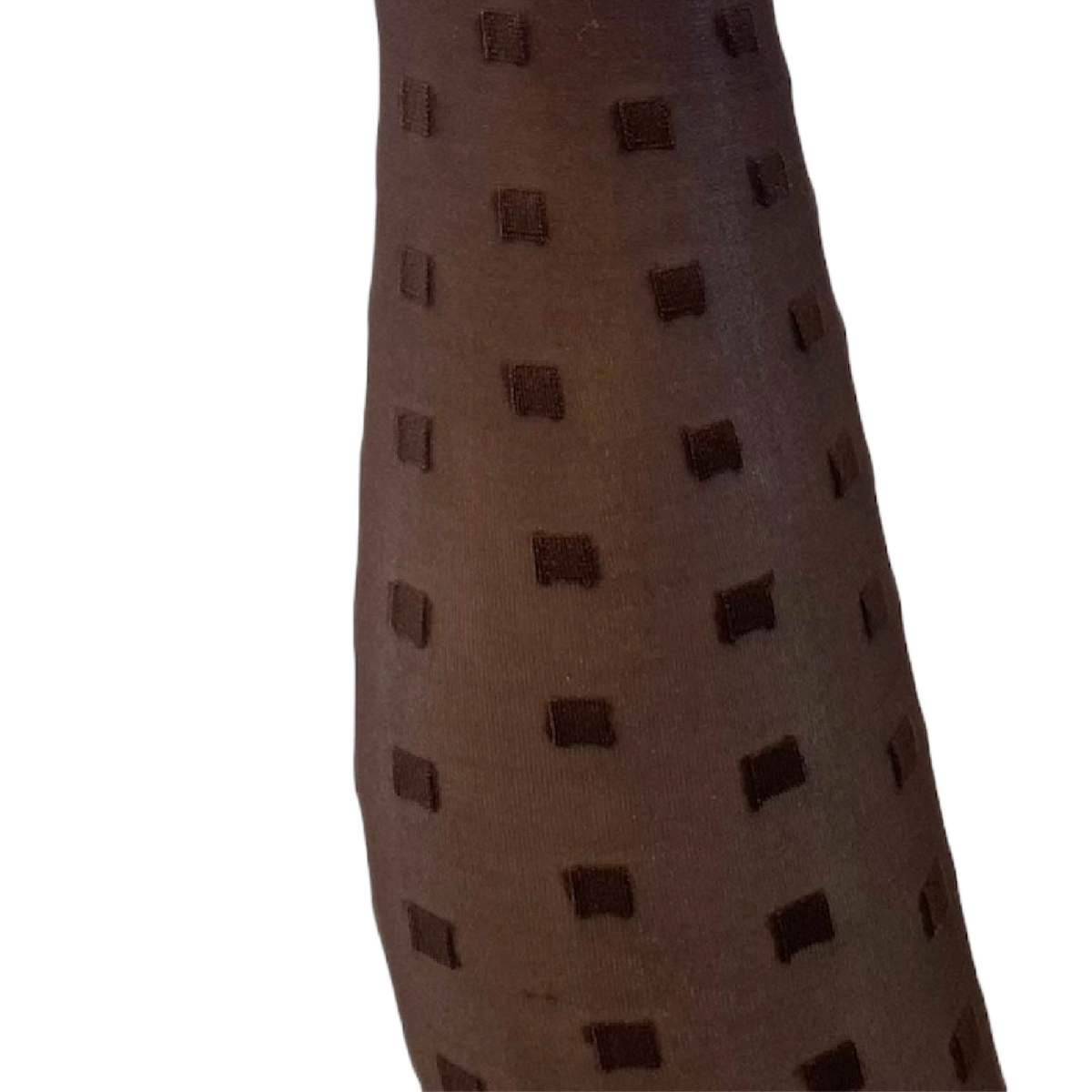 Karen Strømpebukser - Dark brown w. brown square