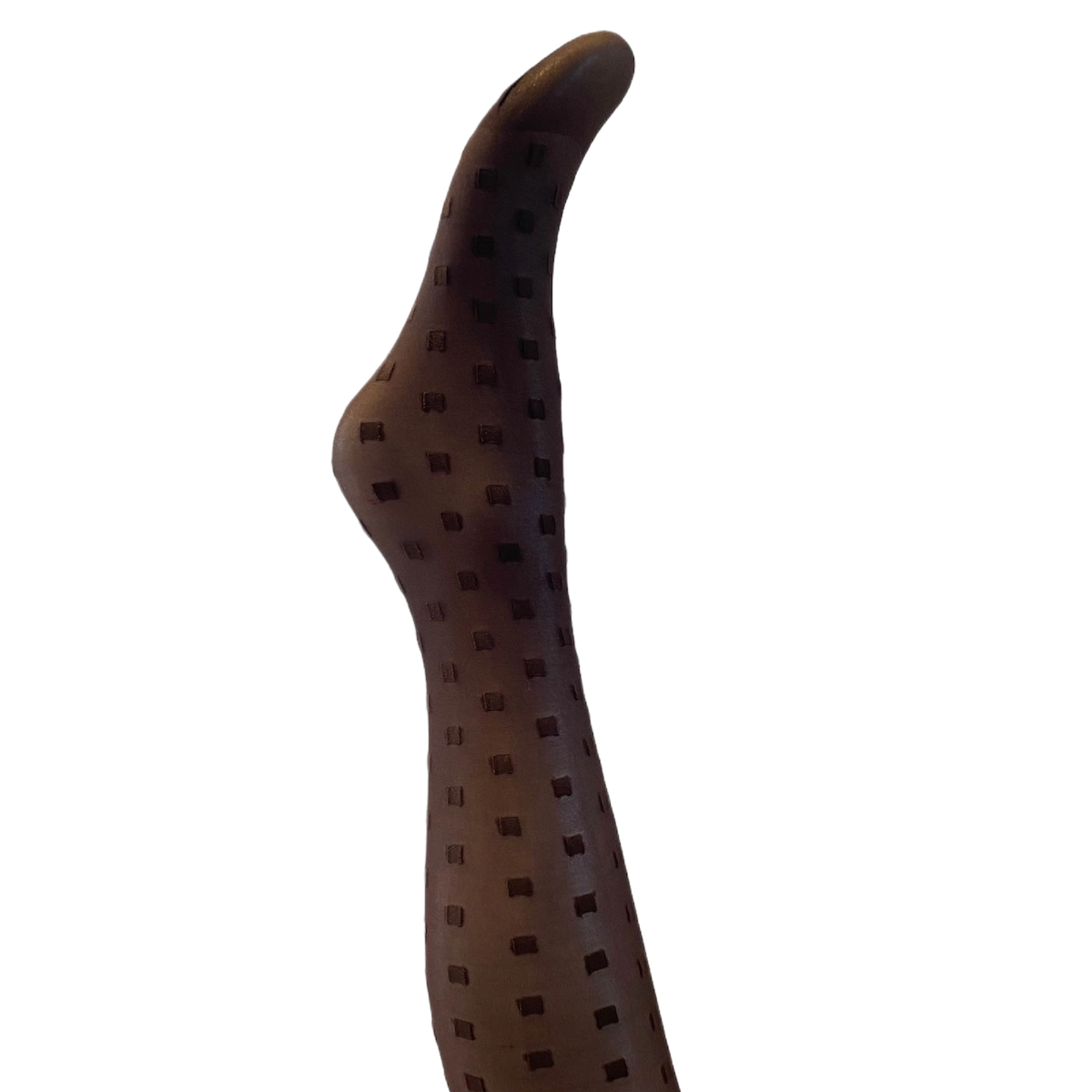 Karen Strømpebukser - Dark brown w. brown square