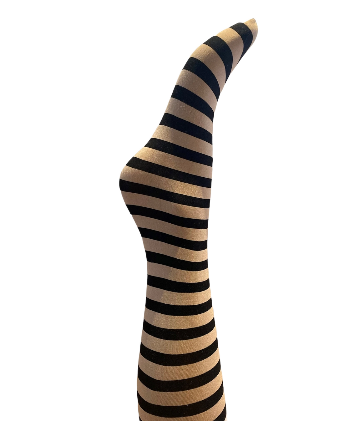 Klara Knæstrømper - Camel and black stripe