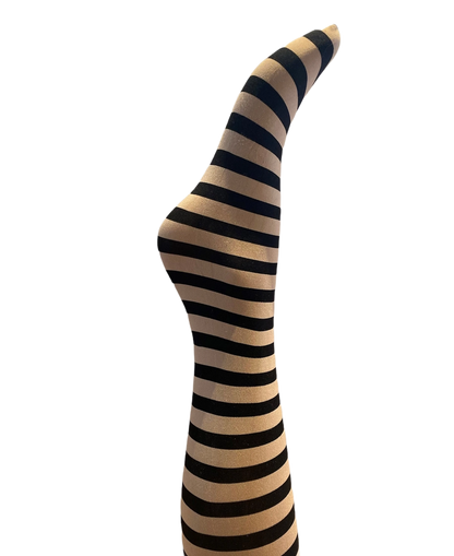 Klara Knæstrømper - Camel and black stripe