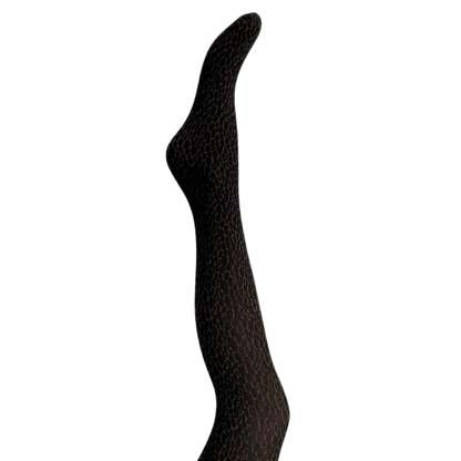 Signe Strømpebukser - Dark brown &amp; black animal print