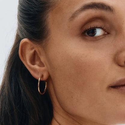 Edblad Hoops medium i blank 14K guldbelægning