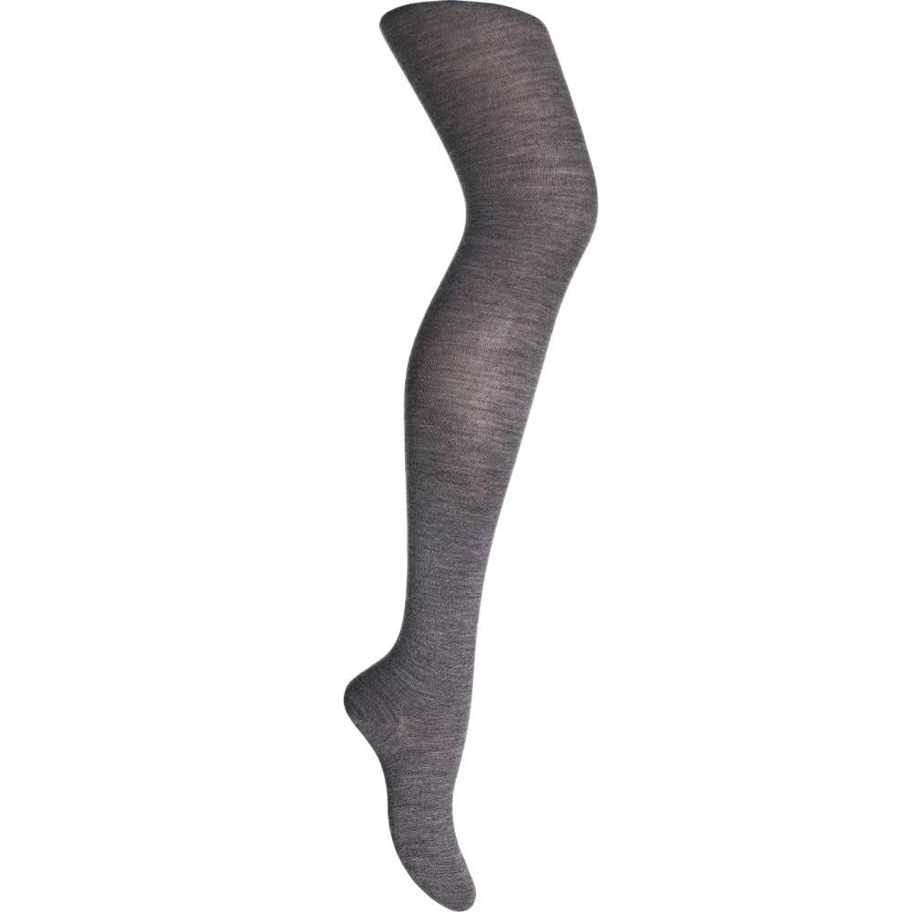 Grå strømpebukser i uld og silke fra MpDenmark