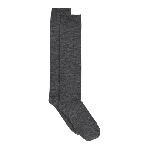 Knæstrømper - Uld/Bomuld - Dark Grey Melange