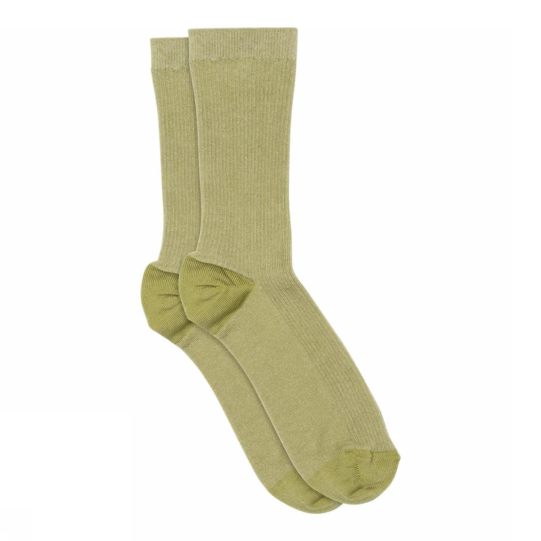 Fine Cotton Rib Strømper - Bomuld - Cedar
